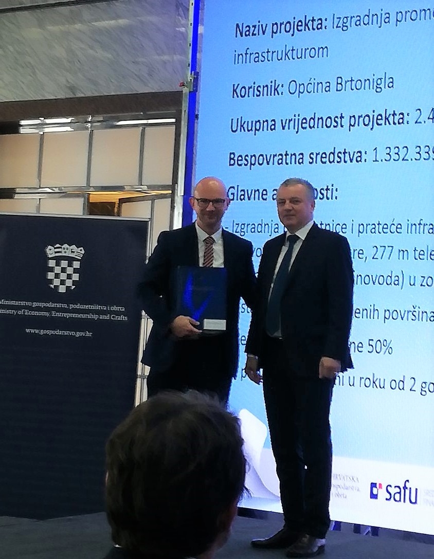 Il Comune di Brtonigla – Verteneglio beneficiario di fondi europei per la costruzione della strada all'interno della Zona imprenditoriale di Strpe