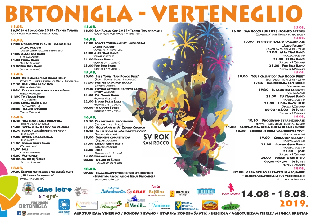 Fešta Svetog Roka –  od 14. do 18. kolovoza